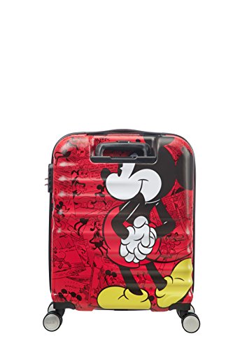 American Tourister - Disney Wavebreaker, Spinner-2.6 kg Kindergepäck, 55 cm, 36 L, Mickey Comics Red - 2