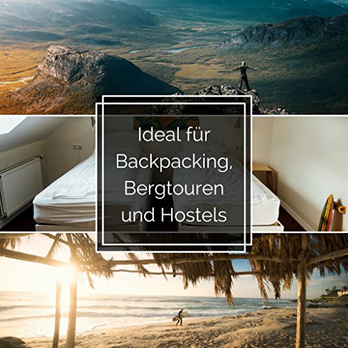 Backpacker’s Journey ultrakleiner und ultraleichter (155g) Reiseschlafsack, Hüttenschlafsack leicht, dünn, Inlett aus Mikrofaser. Ideal für Backpacking, Hostels und Hütten (grau) - 7